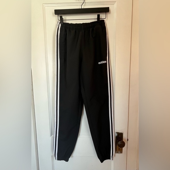 adidas Pants - Adidas Joggers: Black with Classic White Stripes